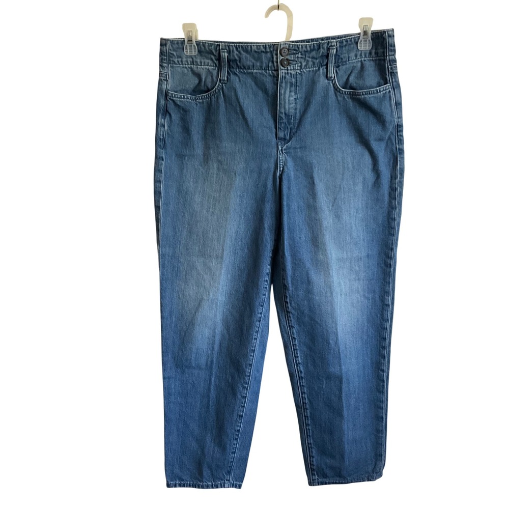 NYDJ Straight Leg Medium Wash Lightweight Cropped Jeans - Size 10